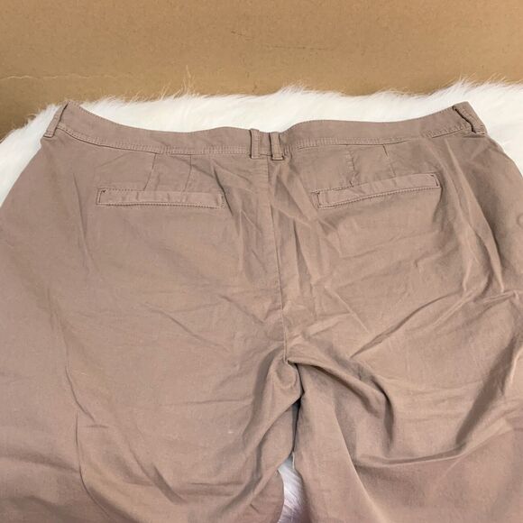 FAT FACE FARNHAM Chino Capris Pearwood Brown Cotton/Elastane Sz 12 \ NWT - Picture 8 of 15